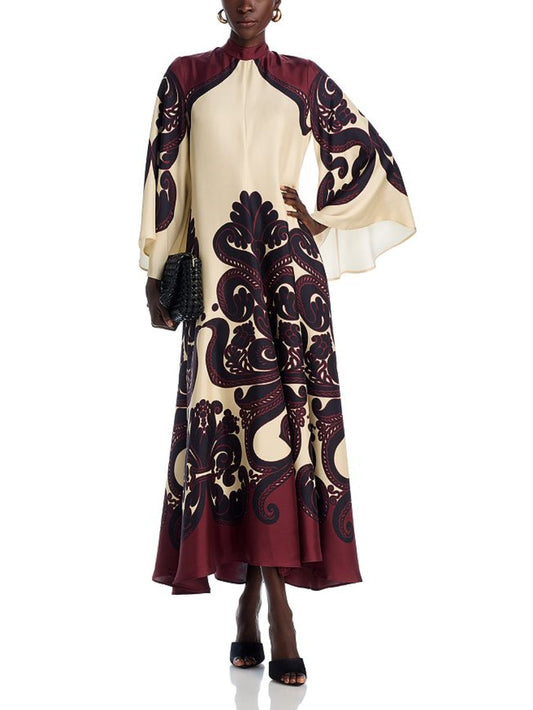 Effortless Elegance: Stunning Grenadilla Print Maxi Dress