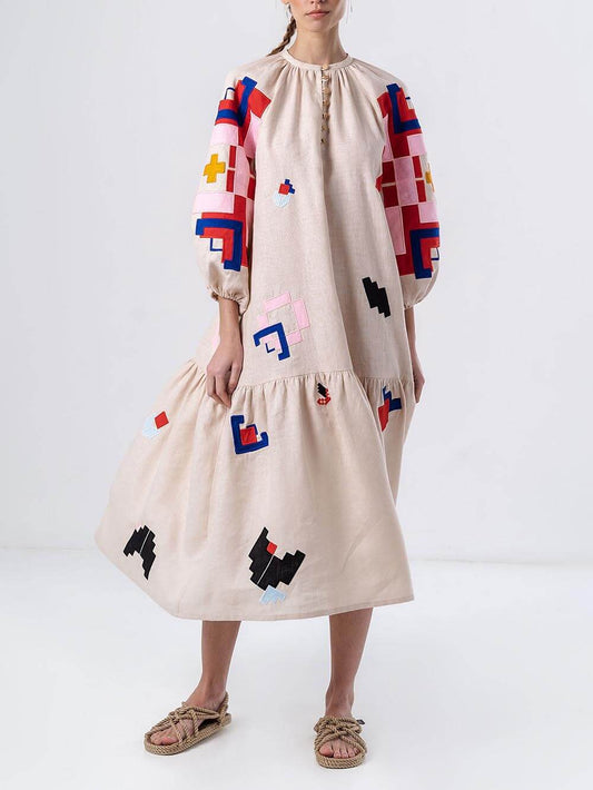 One-of-a-Kind Ethnic-Print Lightweight Maxi Dress