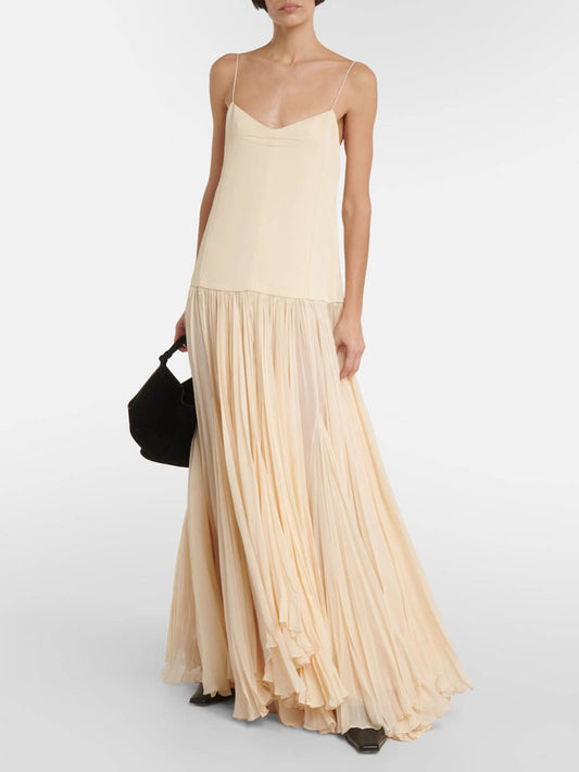 Strappy Drop-Waist Dress with Irregular Hem