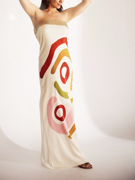 One-of-a-Kind Spotted Print Midi Dress