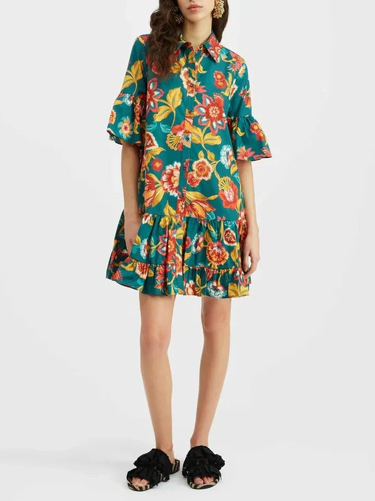 Grace Unique Floral-Print Mini Dress
