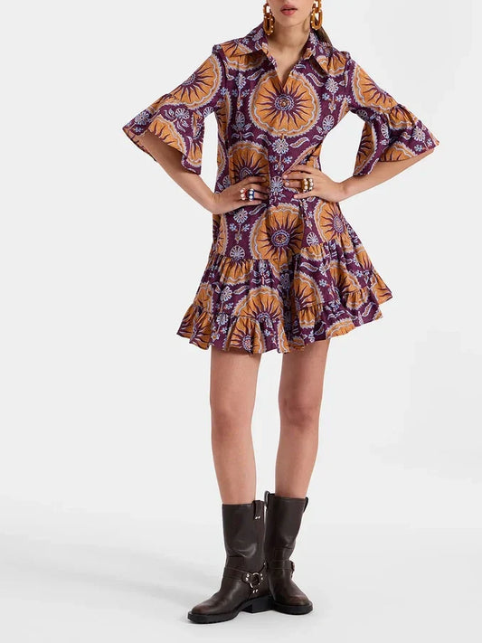 Chic Dropped-Waist Tiered Mini Dress