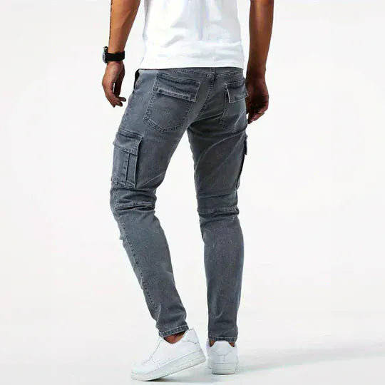 André Ferran Denim Cargo Jeans