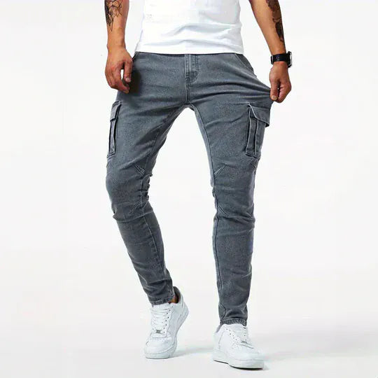 André Ferran Denim Cargo Jeans