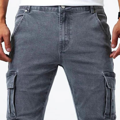 André Ferran Denim Cargo Jeans