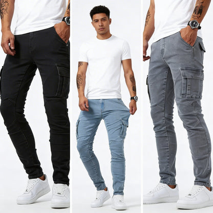 André Ferran Denim Cargo Jeans