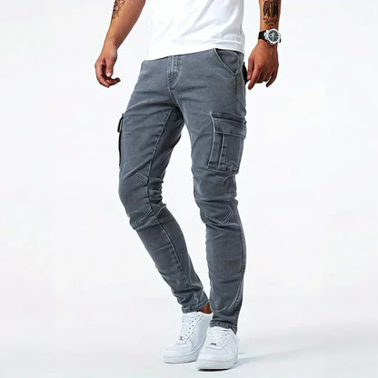 André Ferran Denim Cargo Jeans