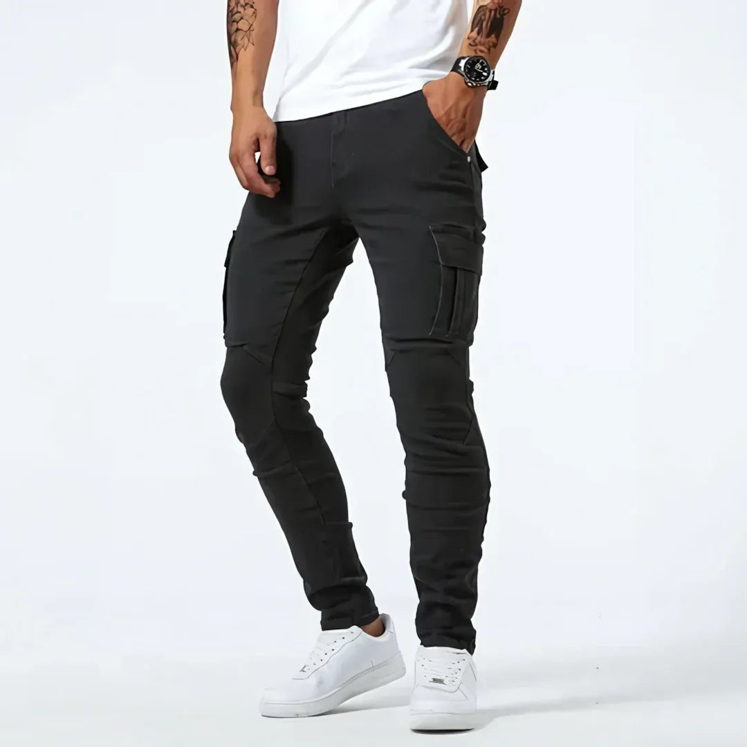 André Ferran Denim Cargo Jeans